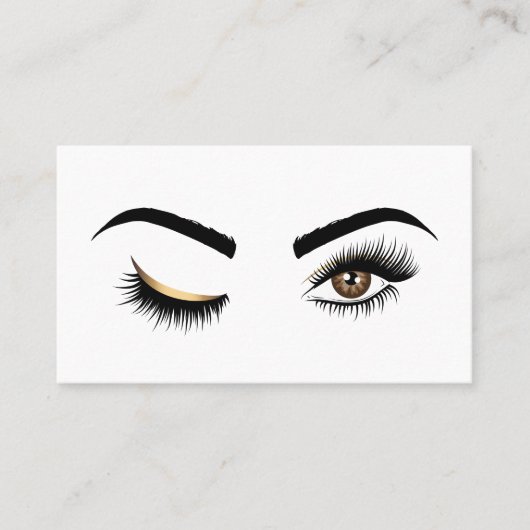 ウィンクアイメイクアップアーティスト美しいサロンラッシュエクステンション 名刺 (正面)