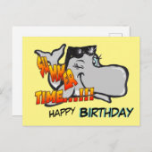 ウィンククジラハッピーバースデー葉書 ポストカード (正面/裏面)