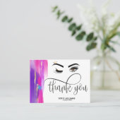 ウィンクビューティフルブラウンアイピンク抽象芸術アート 紹介カード (スタンド正面)