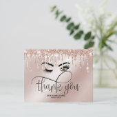 ウィンクビューティフルブラウン目と金ゴールドクラウンアフターケア サンキューカード (スタンド正面)