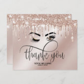 ウィンクビューティフルブラウン目と金ゴールドクラウンアフターケア サンキューカード (正面/裏面)