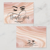 ウィンクビューティフルブラウン目ほこりっぽいピンクのアフターケア 紹介カード (正面/裏面)