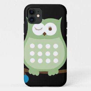 ウィンクフクロウiPhone 5ケース(緑) iPhone 11 ケース