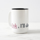 ウィンク、後は俺がやる！ ツートーンマグカップ (正面左)