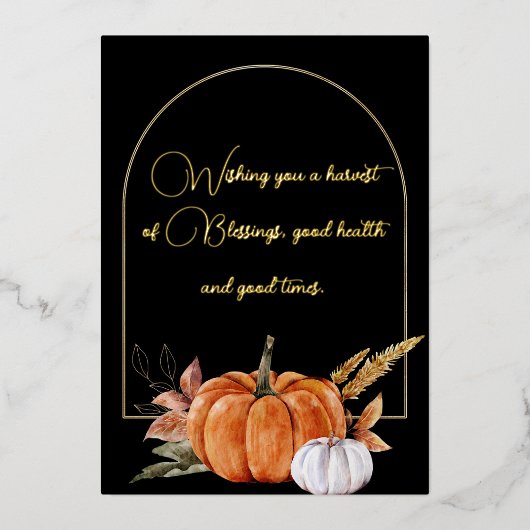 ウィングアハザーブメント引用文オレンジホワイトカボチャ 箔シーズンカード (正面)