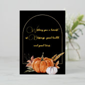 ウィングアハザーブメント引用文オレンジホワイトカボチャ 箔シーズンカード (立ち正面)