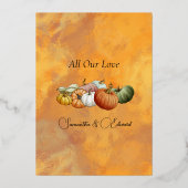 ウィングアハザーブメント引用文オレンジホワイトカボチャ 箔シーズンカード (裏面)