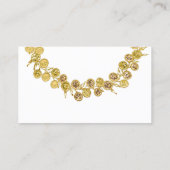 ウィングウェルズ結婚ギフトゴールデンリースエレガント 名刺 (裏面)