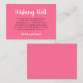 ウィングウェルピンク結婚のインサート エンクロージャーカード (正面/裏面)