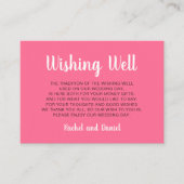 ウィングウェルピンク結婚のインサート エンクロージャーカード (正面)