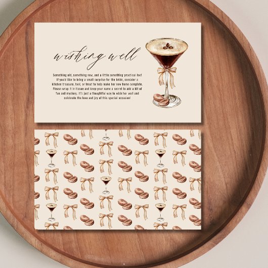 ウィングウェルラブはブルイングMartiniブライダルシャワー エンクロージャーカード