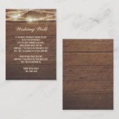 ウィングウェル文字列ライトバーンウッド結婚ズ エンクロージャーカード (正面/裏面)