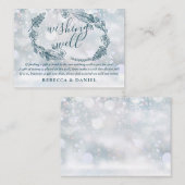 ウィングウェル素朴フローラ冬季結婚式 エンクロージャーカード (正面/裏面)