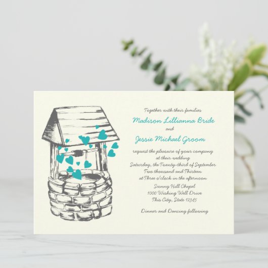 ウィングウェル結婚のターコイズハート 招待状 (スタンド正面)