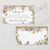 ウィングウェル結婚ズの贈り物アイディアバラ花模様ホワイト 名刺 (正面/裏面)