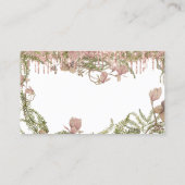 ウィングウェル結婚ズの贈り物アイディアバラ花模様ホワイト 名刺 (裏面)