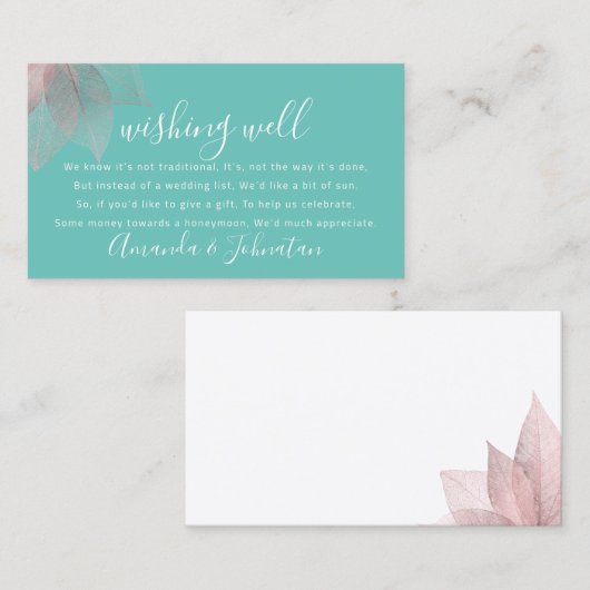 ウィングウェル結婚式招待状バラデリケート 名刺 (正面/裏面)