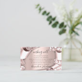 ウィングウェル結婚式招待状バラ写真 名刺 (スタンド正面)