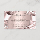 ウィングウェル結婚式招待状バラ写真 名刺 (正面)
