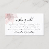 ウィングウェル結婚式招待状バラ花模様 名刺 (正面)