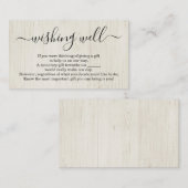 ウィングウェル結婚式招待状素朴- Wood エンクロージャーカード (正面/裏面)