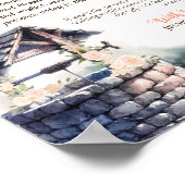 ウィングウェルQRコードコーラルピーチバラ結婚ズ ポスター (角)