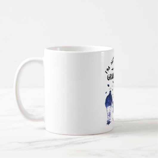 ウィングエンジェル付き普通の女の子の孫娘グランドパ コーヒーマグカップ (左)