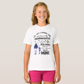 ウィングエンジェル付き普通の女の子の孫娘グランドパ Tシャツ (正面フル)