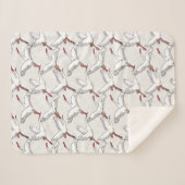 ウィングオブフリーダムホワイトスモールシャーパブランケット シェルパブランケット (正面(横))