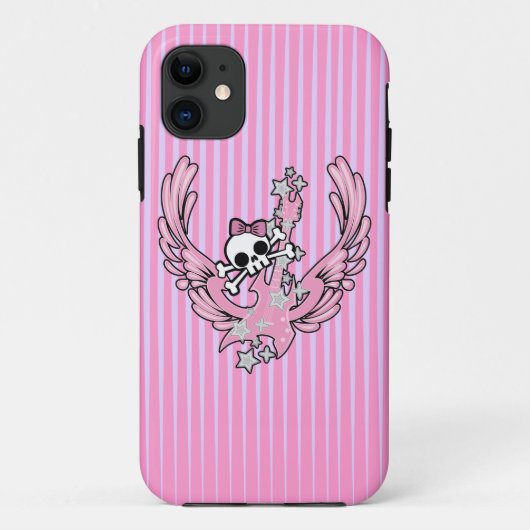 ウィングギターかわいいスカル Case-Mate iPhoneケース (裏面)