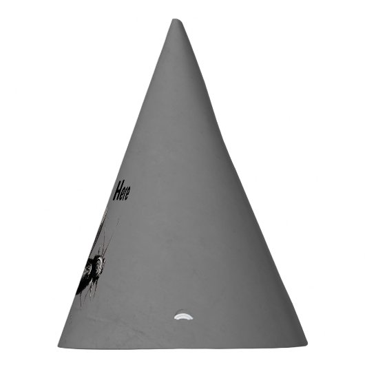 ウィンググレーの大きなゴシック様式の怖いハチスカルの骨 パーティーハット (右)