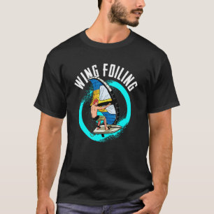 ウィングサーフィンウインドサーフサーファー風海ウインドサー Tシャツ