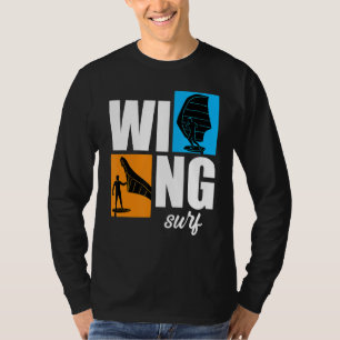 ウィングサーフウィングホイルウィングサーフレトロ Tシャツ