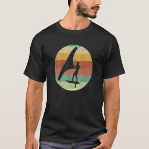 ウィングサーフサーフィン箔付フォイルサーファーレトロビンタグ Tシャツ