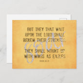 ウィングスアズイーグルスKJV聖なる書物、 経典 ポストカード (正面/裏面)