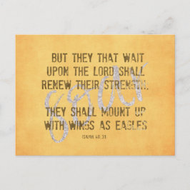 ウィングスアズイーグルスKJV聖なる書物、 経典 ポストカード