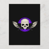 ウィングスカル – 紫 ポストカード (正面)