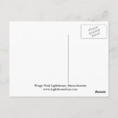 ウィングスネックライトハウス、マサチューセッツ州はがき ポストカード (裏面)