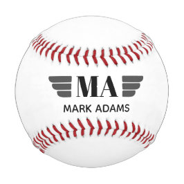 ウィングスパーソナライズされたモノグラム 野球ボール