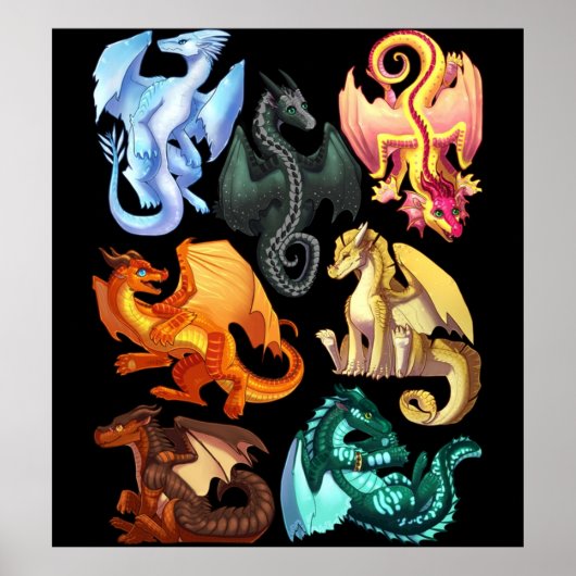 ウィングスファイアジェイドウイングレットドラゴネツムーンウォッチャー勝利 ポスター (正面)