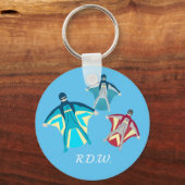 ウィングスーツのスカイダイビング キーホルダー (正面)