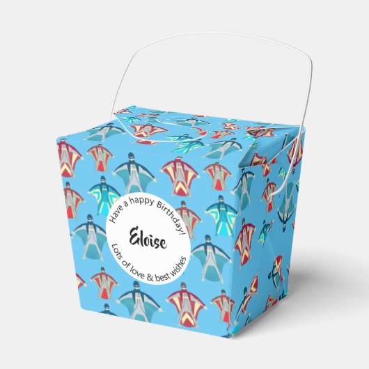 ウィングスーツのスカイダイビング フェイバーボックス (正面サイド)