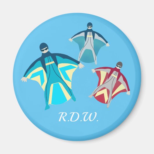 ウィングスーツのスカイダイビング マグネット (正面)