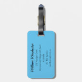 ウィングスーツのスカイダイビング ラゲッジタグ (裏面縦)