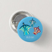 ウィングスーツのスカイダイビング 缶バッジ (正面&裏面)