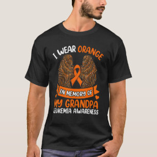 ウィングス白血病I衣服オレンジ私のグランメモリ Tシャツ