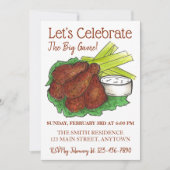 ウィングス祝ビッグゲームサッカーテールゲートパーティー 招待状 (正面)