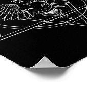 ウィングスV-Necの女性エジプトのホルス目と猫 ポスター (角)