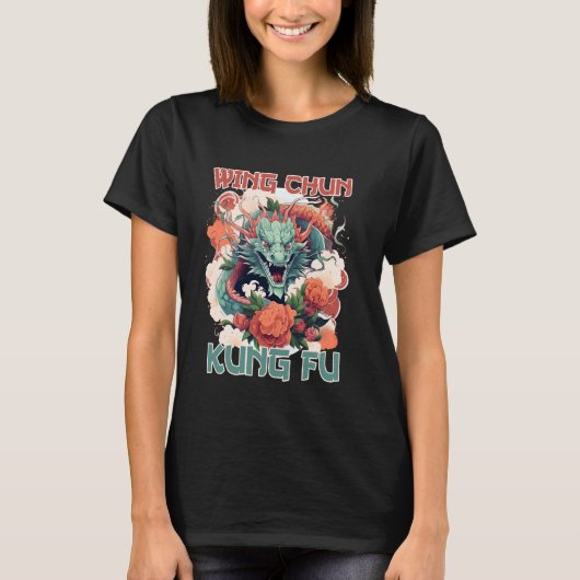 ウィングチュンクンフー中国の武術アーツ中国ファン Tシャツ (正面)
