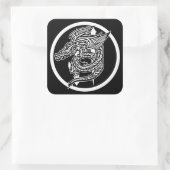 ウィングドラゴンスクエアステッカー スクエアシール (バッグ)